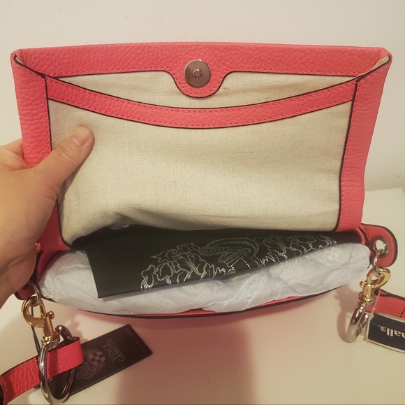Vince Camuto BNWT Leather Neon Fuschia Handbag - Picture 5 of 14